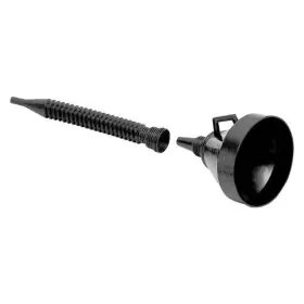 W227 Performance Tool - 6 Inch Black Plastic Funnel With Handle And Flexible Spout