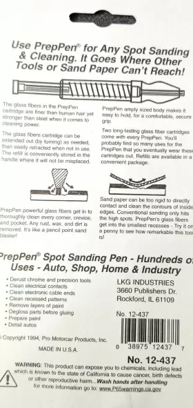 12-437 Philmore Preppen Spot Pen Sanding Cleaning Tool Extra Cartridge Car Auto Paint Detailer #3