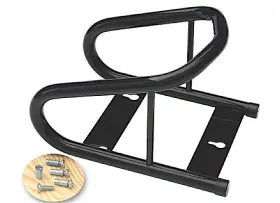 Phoenix Usa 831872000849 Cargo Control Motorcycle Chock - Black Powder Coat W Wood Surface
