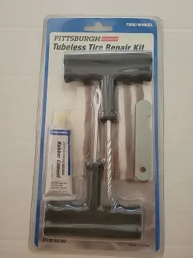 45183 Pittsburgh Automotive 9 Pc Tubeless Tire Repair Kit