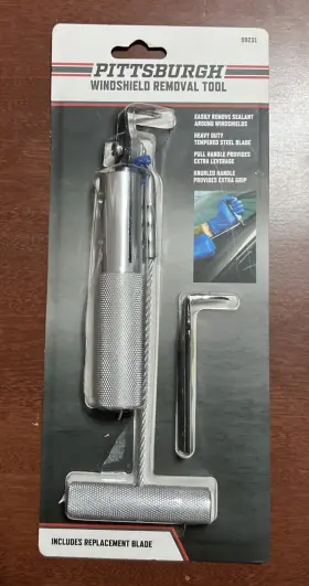 59231 Pittsburgh Automotive Windshield Removing Tool -steel Blade And Pull Handle