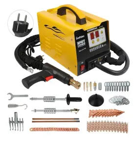 Eu220v-yellow-3000kw Playoccar 220v Spot Welder Dent Puller Machine 3kw 3500a Car Body Stud Repair Kit
