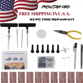 020602323112325 Pmsutah Flat Tire Repair Kit Tool Set 93 Pc Emergency Road Side Car Truck Auto Case Plug #2