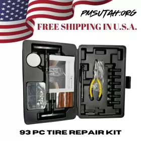 020602323112325 Pmsutah Flat Tire Repair Kit Tool Set 93 Pc Emergency Road Side Car Truck Auto Case Plug #3