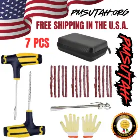 Pmst-5 Pmsutah 7 Pc Car Truck Auto Road Emergency Tire Puncture Repair Plug Kit Case Plugs Box
