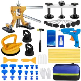 Polisak 702163222724 55pcs Car Dent Puller Kit Paintless Remover Tool With Adjustable L