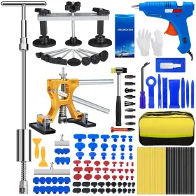 Polisak 765452224137 134pcs Car Dent Puller Kit Paintless Removal Tool With 3 Inch