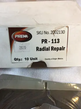 Pr-113 Prema Radial 5 X 3-1/4-in Vulcanizing Tire Patches - 10 Units New