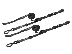 13801-2 Prp 1 Inch X 10ft Cam-lock Tie Down With Snap S-hooks And Soft-tie 2 Pack - Black
