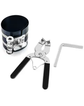 Wd7316 Qwork Piston Installer Pliers Car Engine Adjustable Black Silver