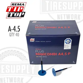 Rema Tip Top 046627092963 A-4.5 Minicombi Patch Plug Combo Tire Repair 3/16 Inch - Box Of 40