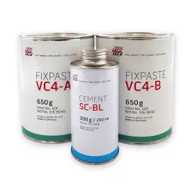 54681 Rema Tip Top A And B Vulc Compound 650g Each Fixpaste Cement