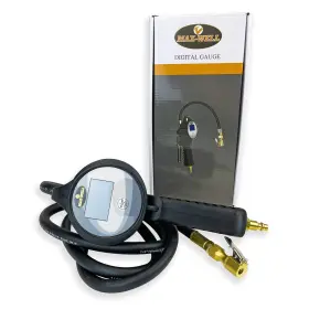 Rema Tip Top 844482004329 Max-well Digital Tire Inflation Gauge With 6 Foot Hose And Clip On Air Chuck