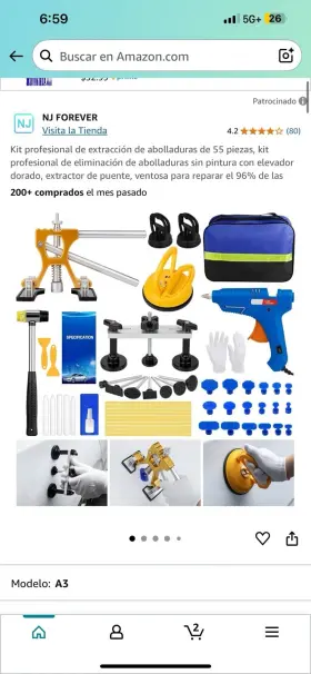 Roadgive 191726732174 Auto Body Dent Repair Tools 55pcs Paintless Removal Kit Car