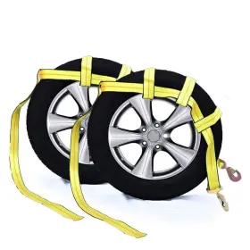 Rb-tdr-2y01 Robbor Tow Dolly Basket Strap With Twisted Snap Hooks For Small 14-19 Inches Yellow