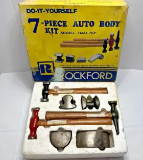 Hau-75p Rockford 7 Piece Auto Body Fender Kit Heel Mushroom Dolly Hammers