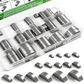P-063-2 Ruibapa 110pcs Metric Woodruff Key Assortment Kit 15 Key-110pcs