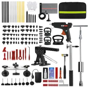 Pdt1 Rvgive 128 Pcs Professional Auto Dent Puller Kit With Black Lifter Reflector