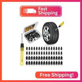 Safpovel Car-rep-60 60pcs Tire Plugs Kit Repair Rubber Nails Self-service Vacuum Tyre Screws