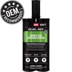 40977 Sem Dual-mix Sound And Seal Sprayable Coating 7 Oz Cartridge Dark Gray
