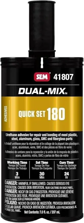 41807 Sem Dual-mix Quick Set 180 Black Urethane Adhesive 7 Oz Same Day Shipping
