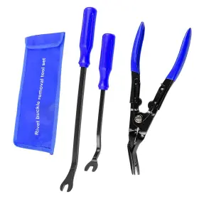 Shmzk Shmzk-4007pk 3 Pcs Auto Clip Pliers Set And Fastener Remover Car Trim Removal Blue