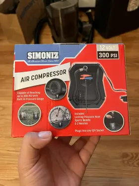 01116 Simoniz 12v Air Compressor 300 Psi With Socket #01116