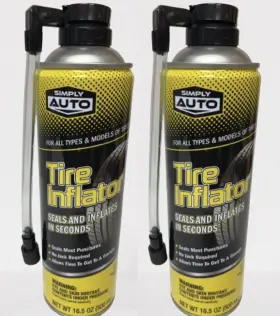 25200 Simply Auto Sa Tire Inflator And Sealer Quick Seal Aersol Can 16 Oz 2 Pack