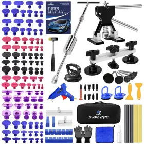 Sjplzqc 743352203384 Car Dent Puller Kit 140 Pcs Paintless Removal With T-bar De