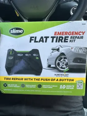 10179 Slime Flat Tire Puncture Repair Sealant Emergency Kit With Air Compressor