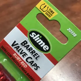20338 Slime New Genuine Parts Jet Red Barrel Tire Valve Stem Cap Pack Of 4 #2