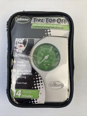 40020 Slime #40020 New Tire Top Off Inflator With Gauge And Led Light Model#40020