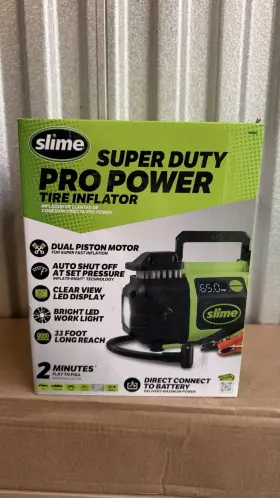 40083 Slime Super Duty Pro Power Tire Inflator Dual Piston Motor #40083
