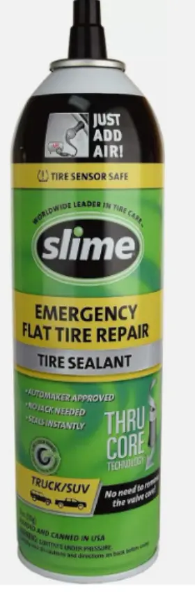 60187 Slime Tire Sealant And Emergency Repair Seals Instantly No Jack Needed 18oz