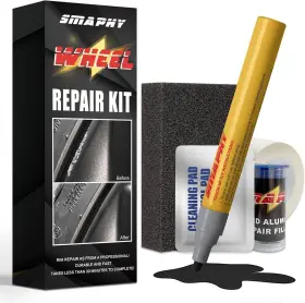 Yqb-222 Smaphy Wheel Scratch Repair Kit Matte 0.5 Fl Oz Pack Of 1 Upgraded Black