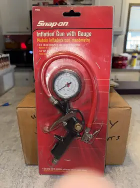 870044 Snap-on Vtg Tire Inflator Gun 0-140 Psi 1/4 Npt New Old Stock