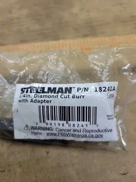 18241a Steelman New 1/4 In Carbide Double Cut Burr With Adapter For Tire Repair