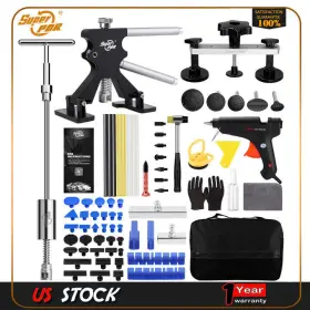 00220230419l Super Pdr 75pcs Car Body Dent Puller Bridge Lifter Paintless Hail Remover Repair Kit