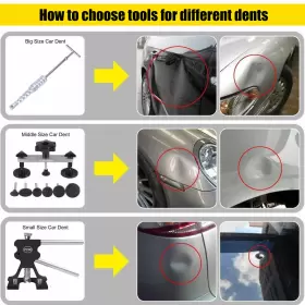 Super Pdr 850211251458 94pcs Tools Car Dent Puller Repair Paintless Hammer Kit Removal Hail Lifter #2