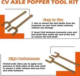 Svqp1058 Sv-motor 12020 Axle Popper Fork And Shim Kit Fwd Half Shaft Inner Cv Joint Removal Tool #3