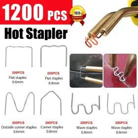 600pcsnail-b Teamwill 2 1200pcs Hot Staples For Car Bumper Fender Welder Stapler Plastic Welding Repa #2