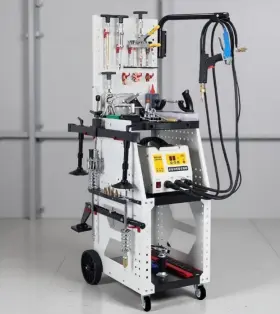 Techtongda 14-239826 220v Spot Weld Dent Puller Repairing Kit For Steel With Professional Tool Cart