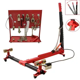 148042-5 Techtongda Auto Body Beam Calibrator Dent Pulling Repair Machine With Tool Cart 10t