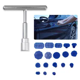 Tes5434 Tesnaao Pack-19 Car Dent Repair Puller With Suction Cup Tools 4.7 Inch X 3.7 Dur