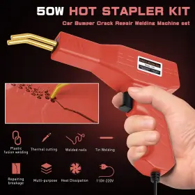 Rht-50 Timtokit Hot Stapler Plastic Repair Kit With 800pcs Staples Led Light 110v Autom #2