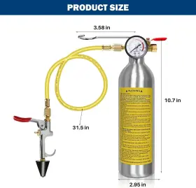 Tl03079 Treeligo Air Conditioner Flush Kit System For Monitoring Pressure Gauge Ac Cleaning Set #2