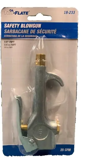 18-233 Tru-flate Safety Blowgun 1/4 Inch Fnpt 25 Cfm # New #2