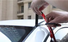 1548567-seal True Line Automotive 6 Feet Car Windshield Weather Seal Rubber Black