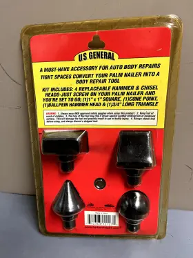 92127 U. S. General Us Auto Body Repair Small Hammer Set For Palm Nailers New Sealed Nos
