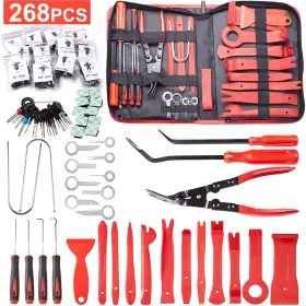 Uh046 Uolor 268 Pcs Trim Removal Tool Kit Car Red